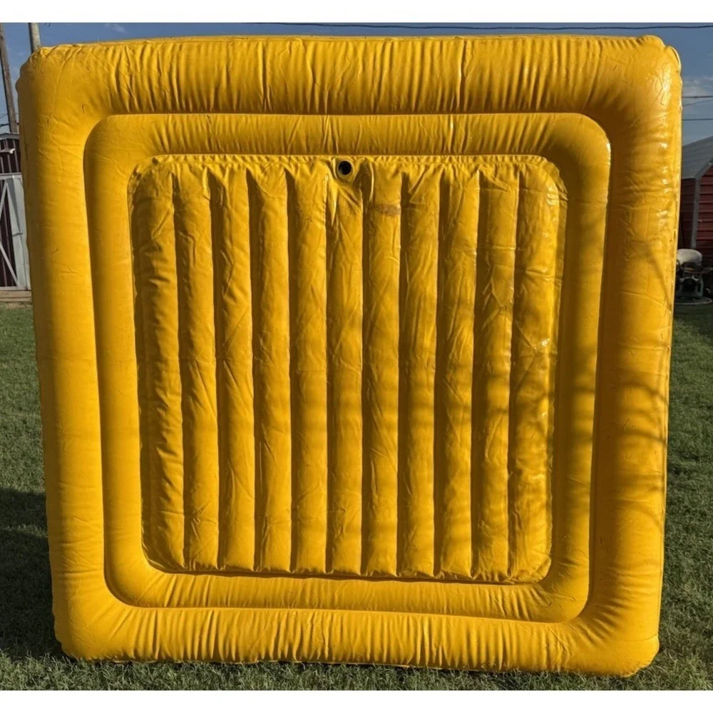 Rare Discontinued Yellow Vintage Coleman Inflatable Party Platform Raft 6 Person - Picture 3 of 7